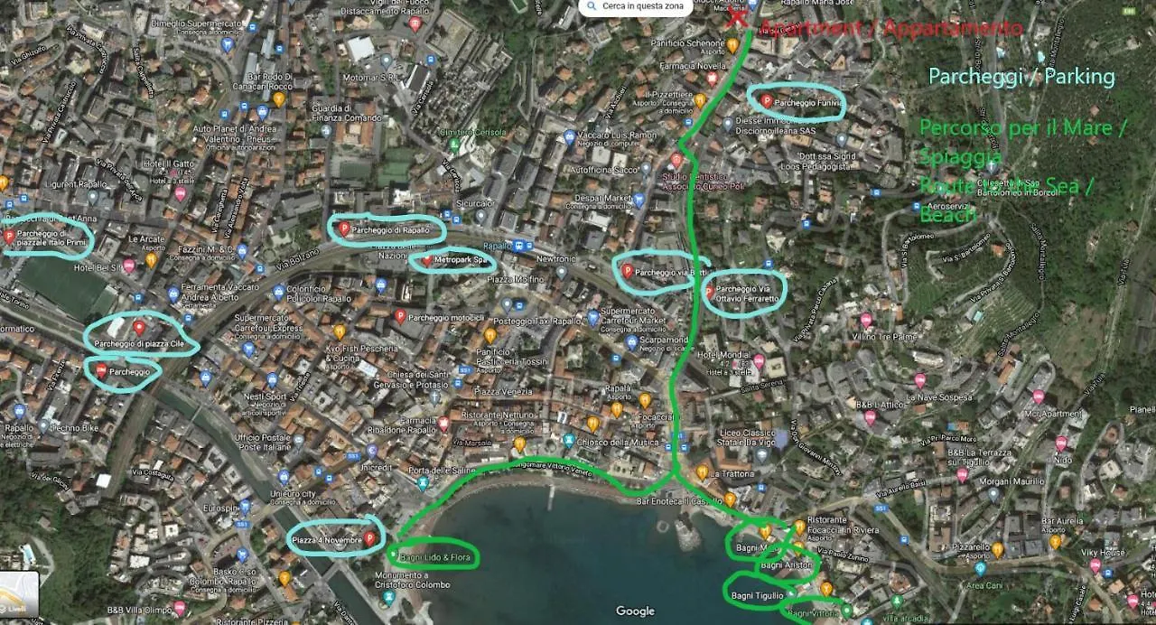 公寓 Casaviva - Casa Vacanze Betti A Rapallo Con Terrazza 意大利